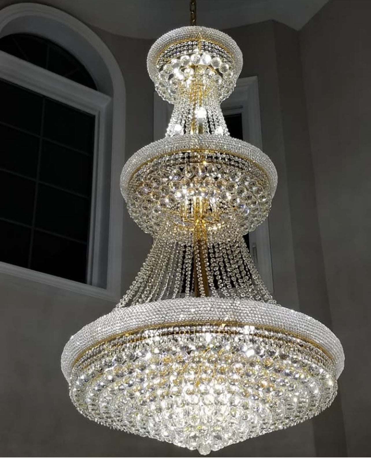 Crystal 3 tier Chandelier