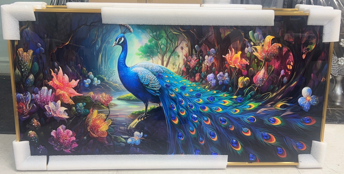 3D Crystal Peacock frames
