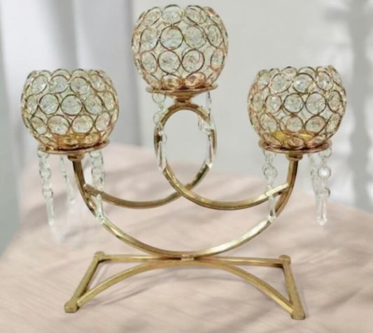 Crystal Candle holder 3 head